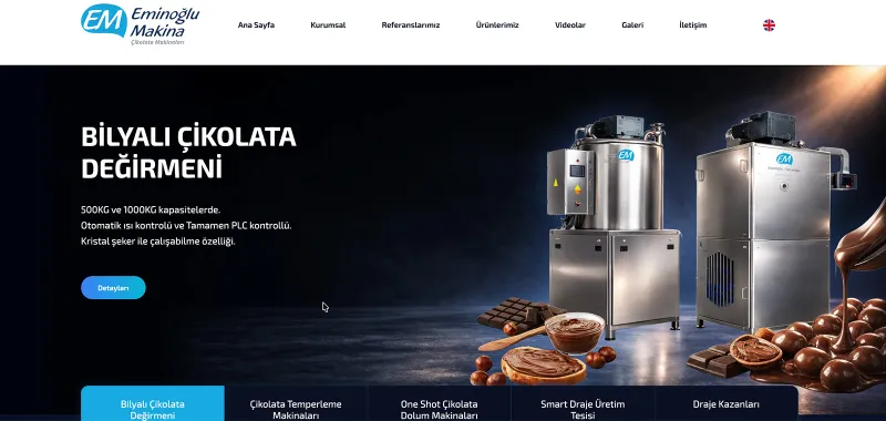 Eminoğlu Makina'nın Web Sitesi Yenilendi
