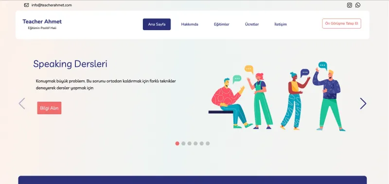 Teacher Ahmet Web Sitesi Yayında!